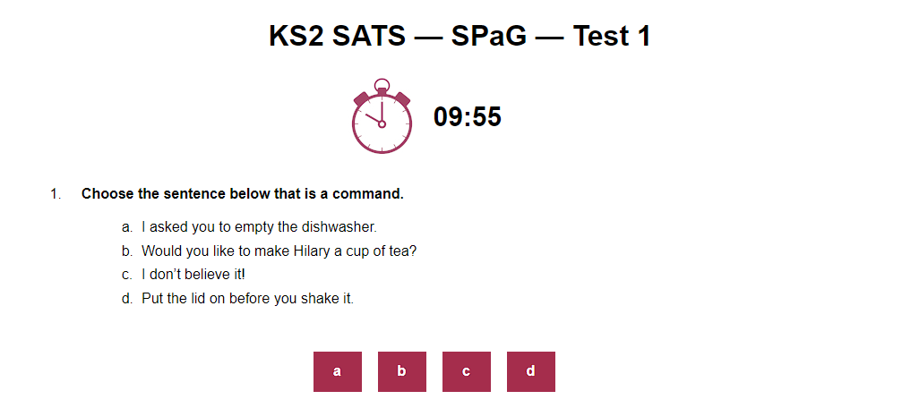 Free KS2 SATs online 10-minute tests