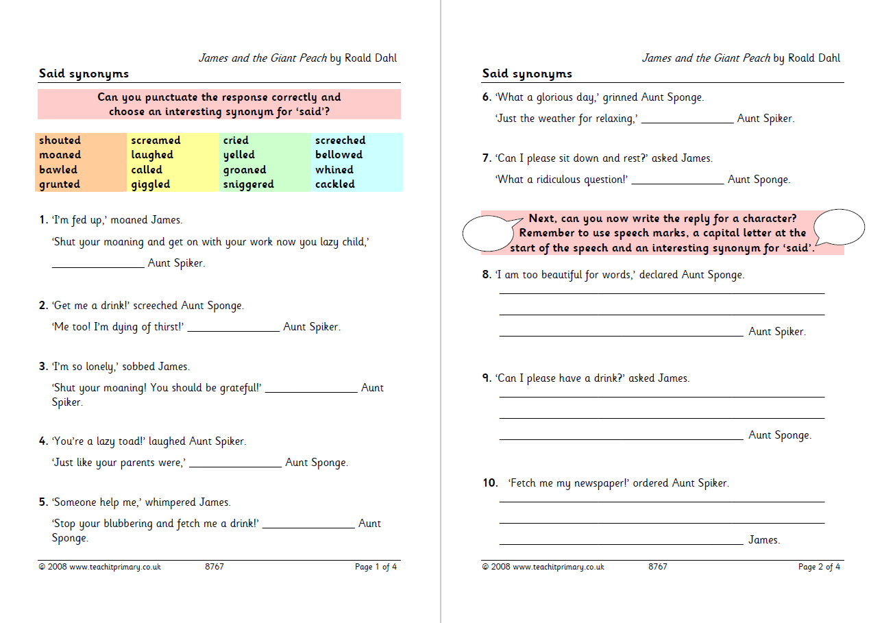 7 of the best synonyms and antonyms worksheets and resources for KS2