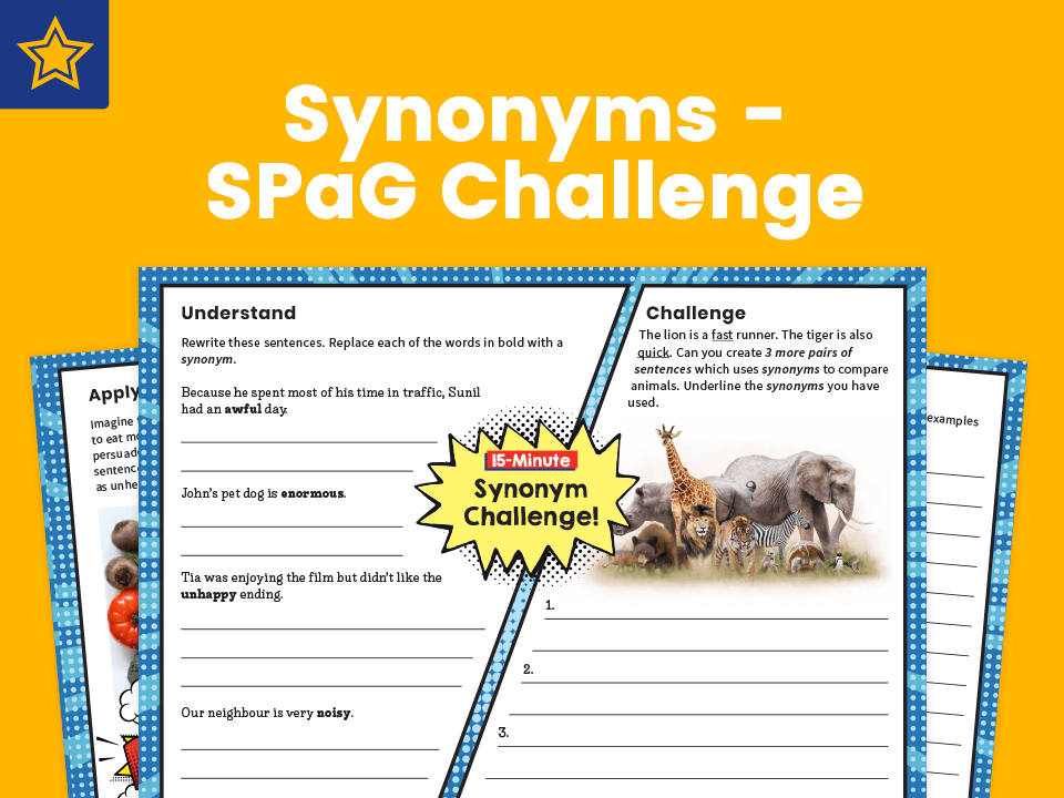 7 of the best synonyms and antonyms worksheets and resources for KS2 SPaG -  Teachwire