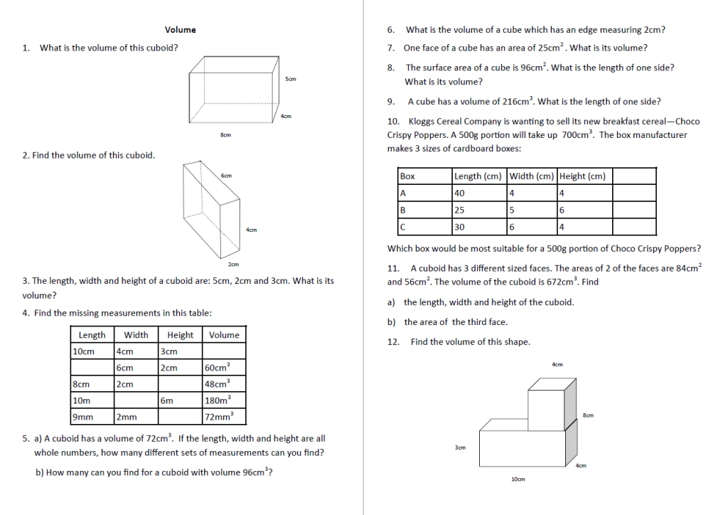 volume and capacity problem solving