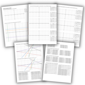 Equation of a line – KS3/4 worksheet with answers