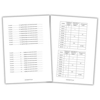 Rounding numbers worksheet