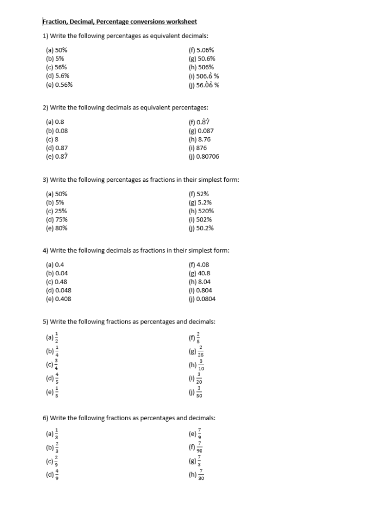 ks3 fractions worksheet