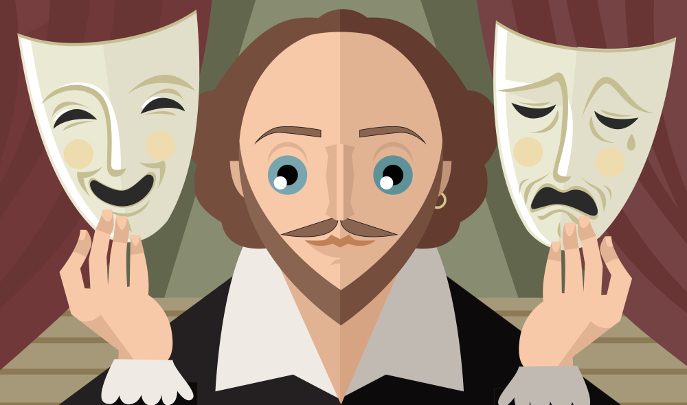 William Shakespeare illustration for Shakespeare Week