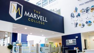 photo showing the exterior of The Marvell Academy – a secondary school located in the east of Hull