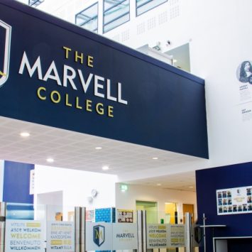 photo showing the exterior of The Marvell Academy – a secondary school located in the east of Hull
