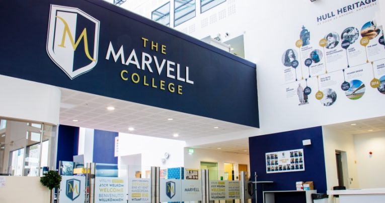 photo showing the exterior of The Marvell Academy – a secondary school located in the east of Hull