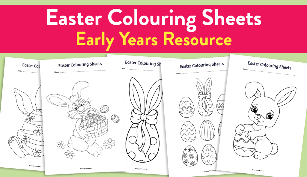 Easter colouring sheets