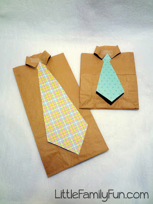 Father's Day activities idea - tie paper bag