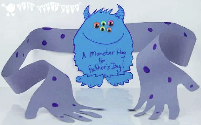 Father's Day activities idea - monster card