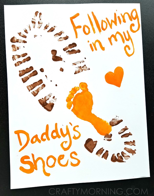 Father's Day activities idea - footprint card