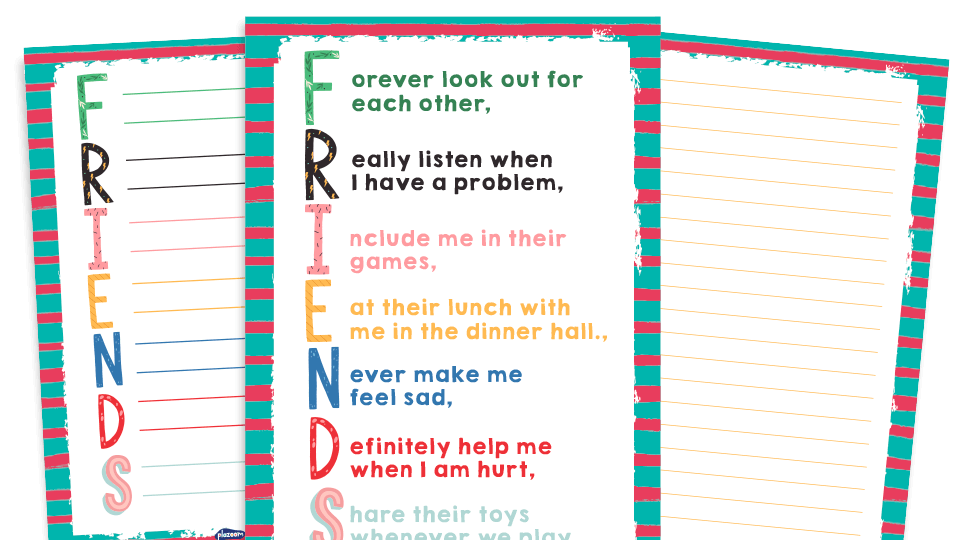 Poetry-based friendship activities
