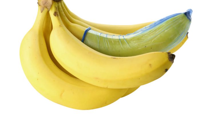 Condom on banana