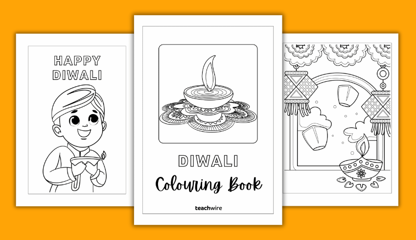 Diwali activities colouring book