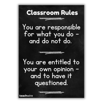 Classroom rules poster