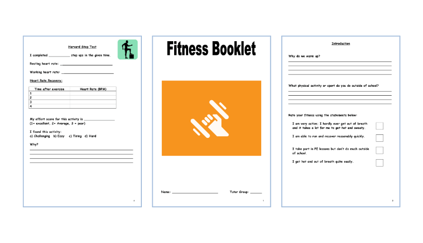 Fitness booklet