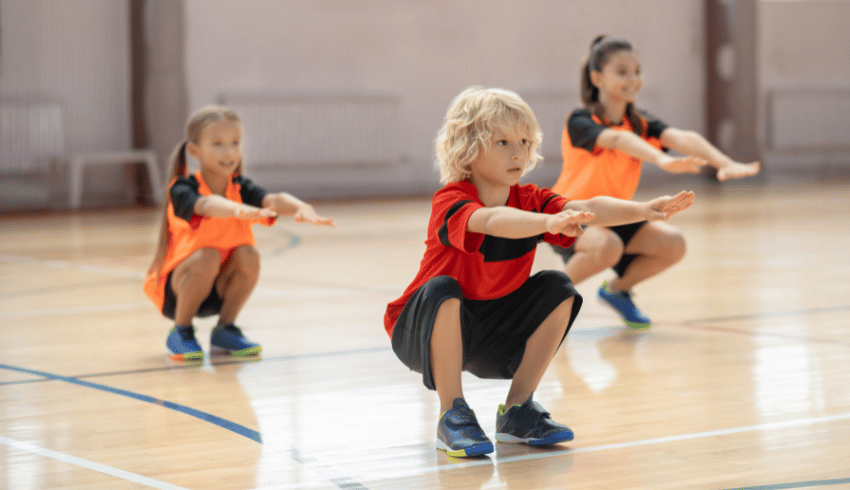 Children taking part in National Fitness Day