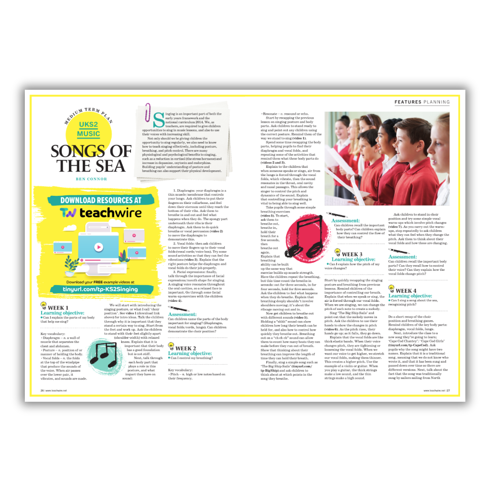 ks2 singing lesson plan