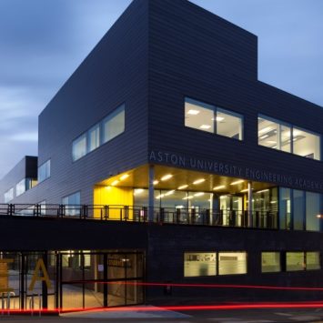 Photo showing exterior shot of Aston University Engineering Academy, representing a lesson observation