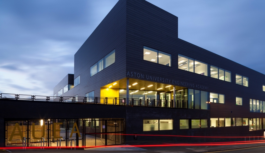 Photo showing exterior shot of Aston University Engineering Academy, representing a lesson observation