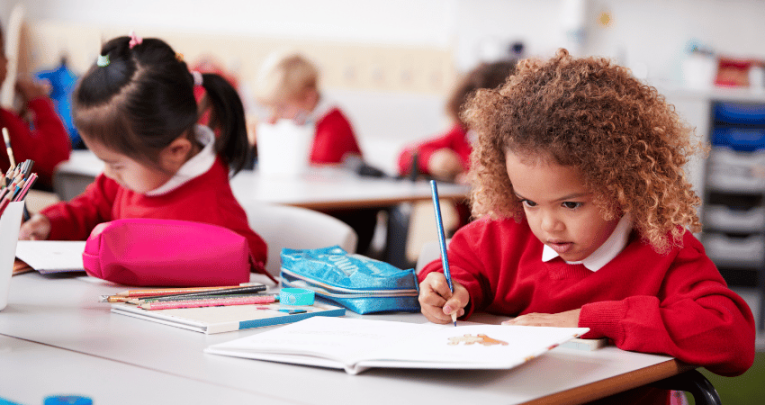 Young pupils in class, representing adaptive teaching