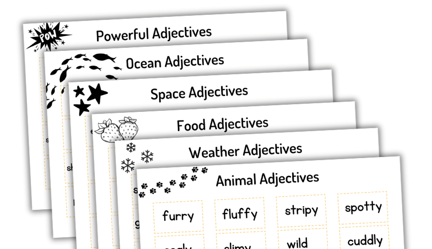 Adjectives KS1 word mat