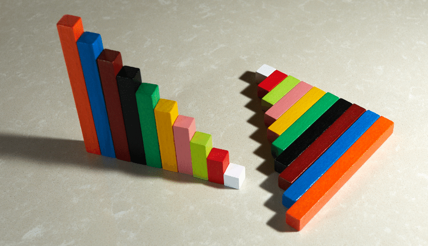 Cuisenaire rods for algebra games