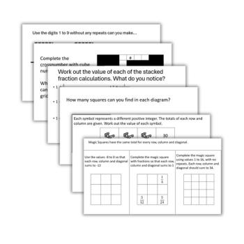 Maths games KS3 PowerPoint