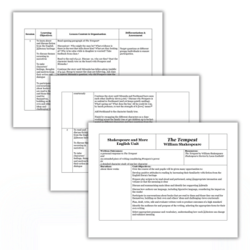 Shakespeare KS2 Tempest unit