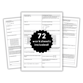 Year 8 maths worksheets