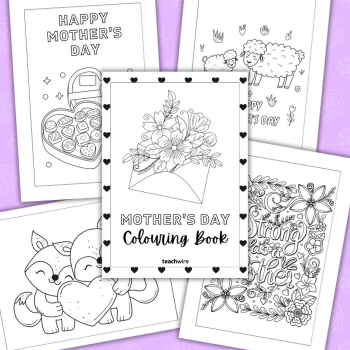 Mother's Day colouring pages