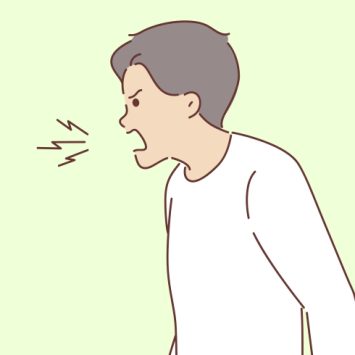 Illustration of boy shouting, representing the idea of behaviour as communication