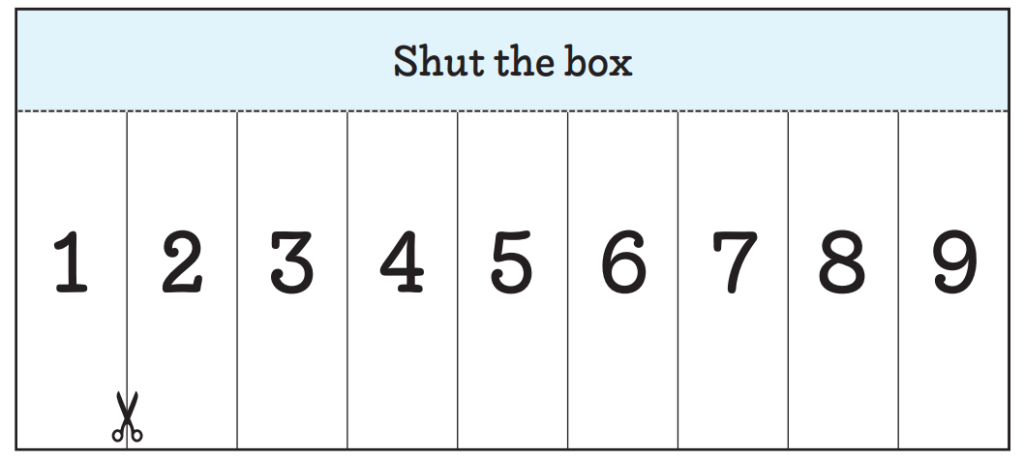 Maths games KS1 - Shut the Box
