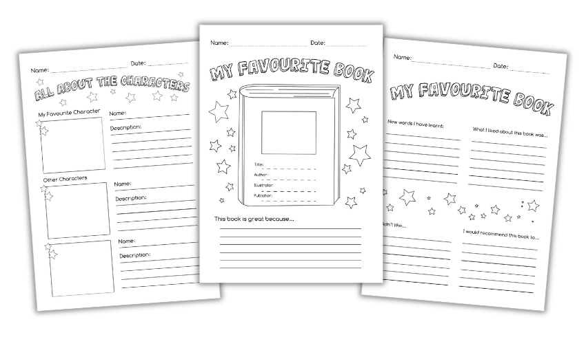 book review template ks2 printable