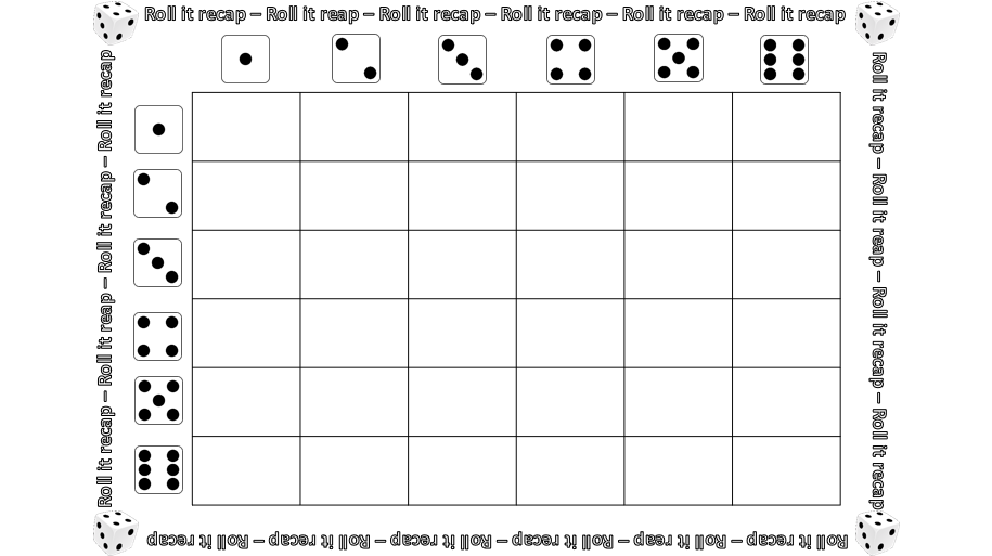 Roll the dice retrieval GCSE maths games