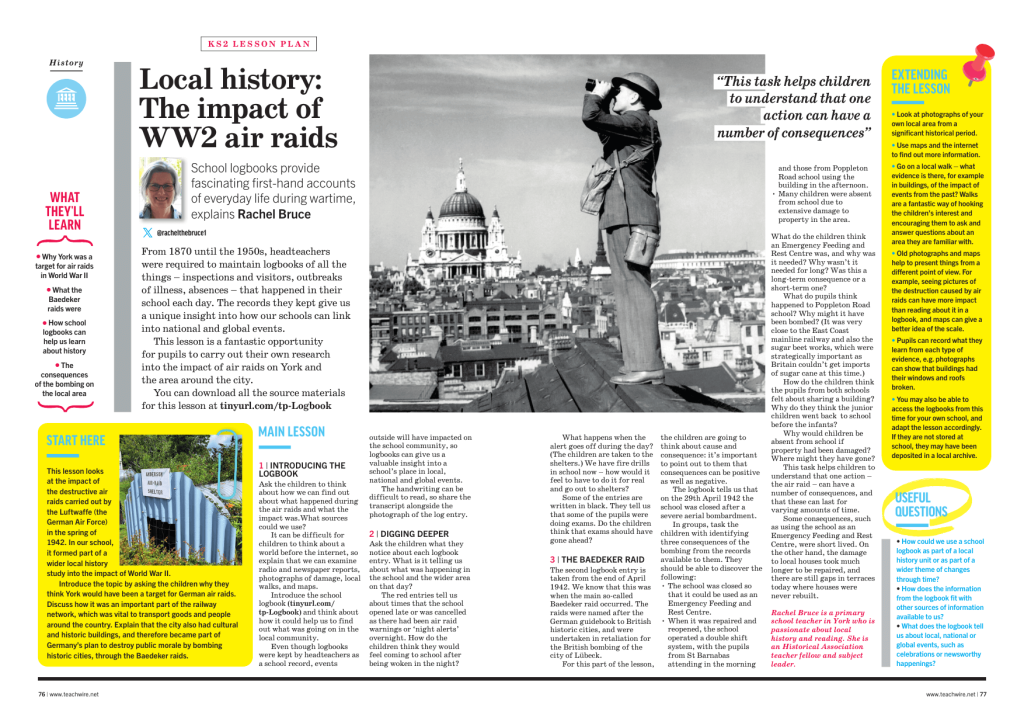 WW2 KS2 history lesson plan