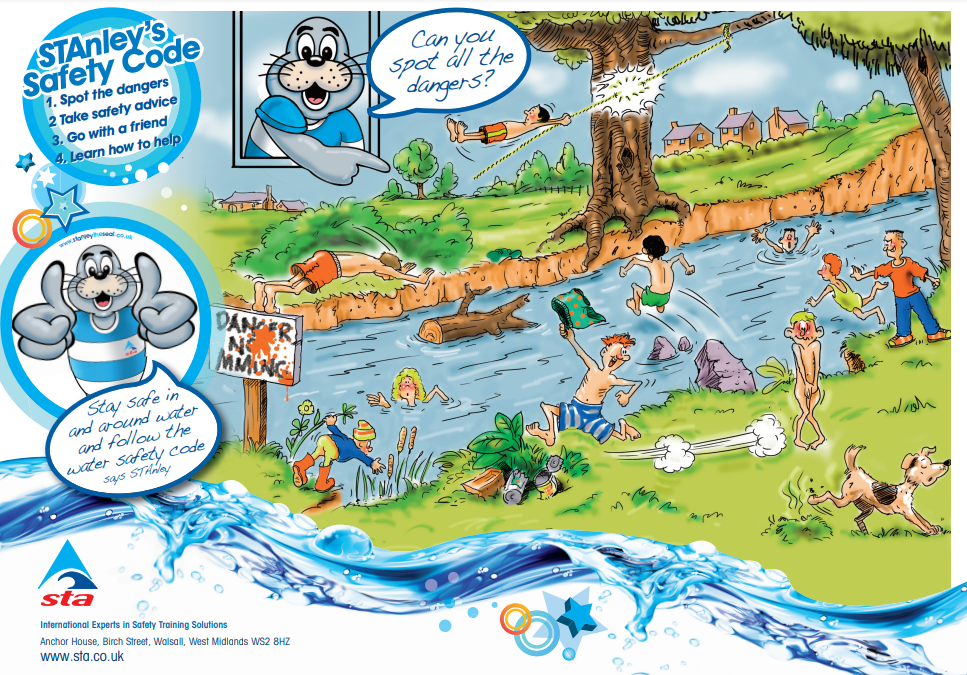 Water safety poster for Child Safety Week