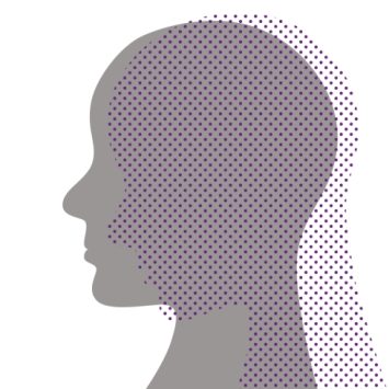 Profile view of human head shown in silhouette, representing Gen Z mental health