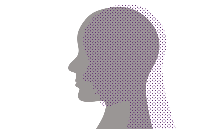 Profile view of human head shown in silhouette, representing Gen Z mental health