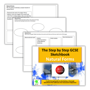 Year 10 GCSE art sketchbook ideas resource