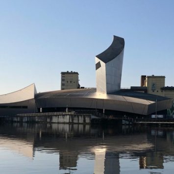 An exterior view of IWM North