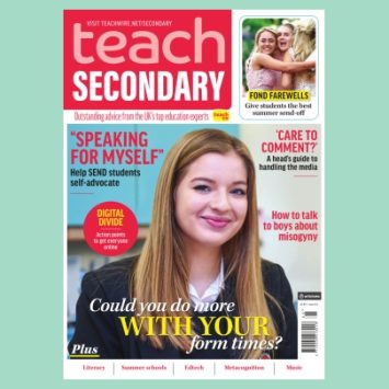 The cover of Teach Secondary Magazine, issue 13.5