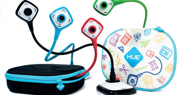 A picture of the HUE HD Pro visualiser with carry case