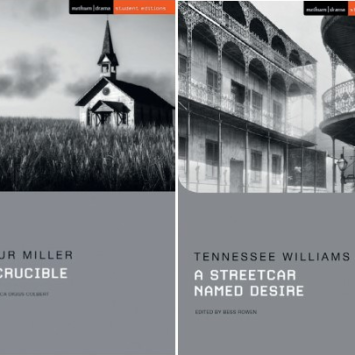 Two front covers from the Methuen Drama Student Editions series