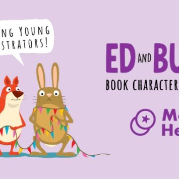 An illustration of a squirrel and rabbit, Ed and Bunny