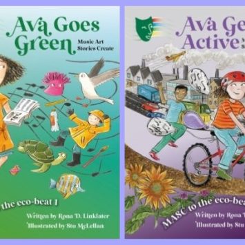 Two front covers of books in the MASC to the eco-beat series