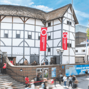 The exterior of the Globe Theatre in London