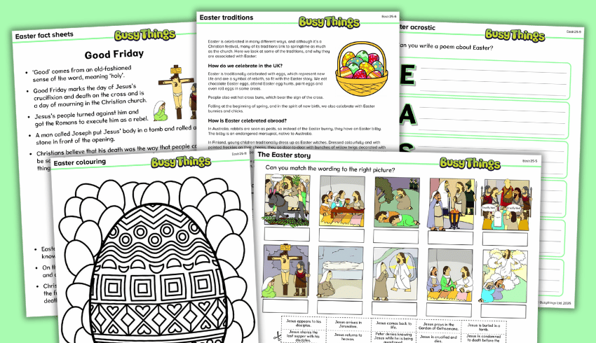 Printable Easter activities including arts and crafts ideas