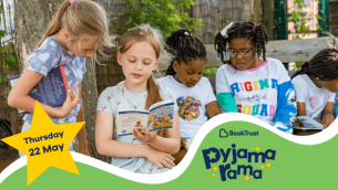 A group of children reading books