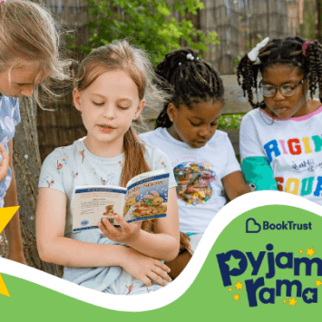 A group of children reading books